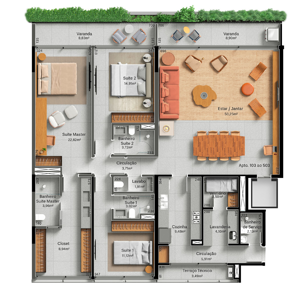 214m²
